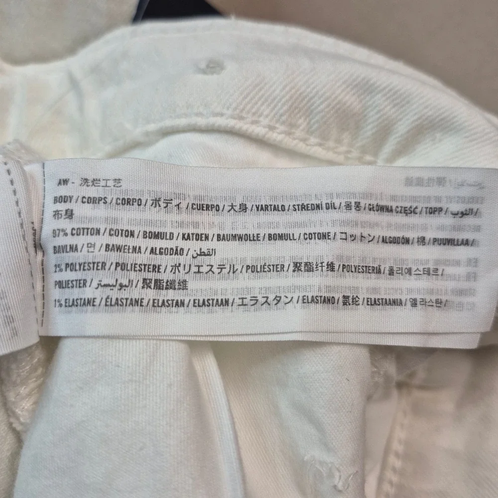 Abercrombie & Fitch Curve Love 28 6R Straight Ultra High‎ Rise White Jeans 90s